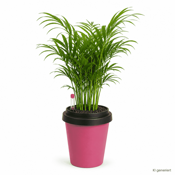 ggreeno® Farbe Rot mit Chamaedorea Elegans
