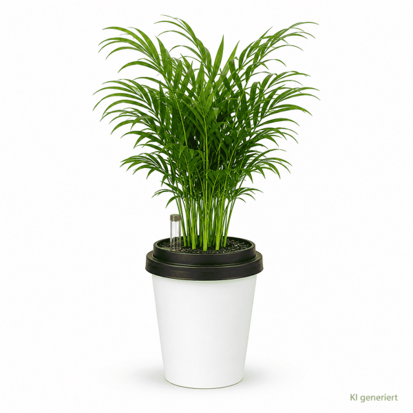 ggreeno® Farbe Weiß mit Chamaedorea Elegans