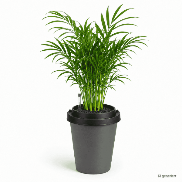 ggreeno® Farbe Anthrazit mit Chamaedorea Elegans